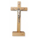 Pear Wood Standing Crucifix 8 1/2
